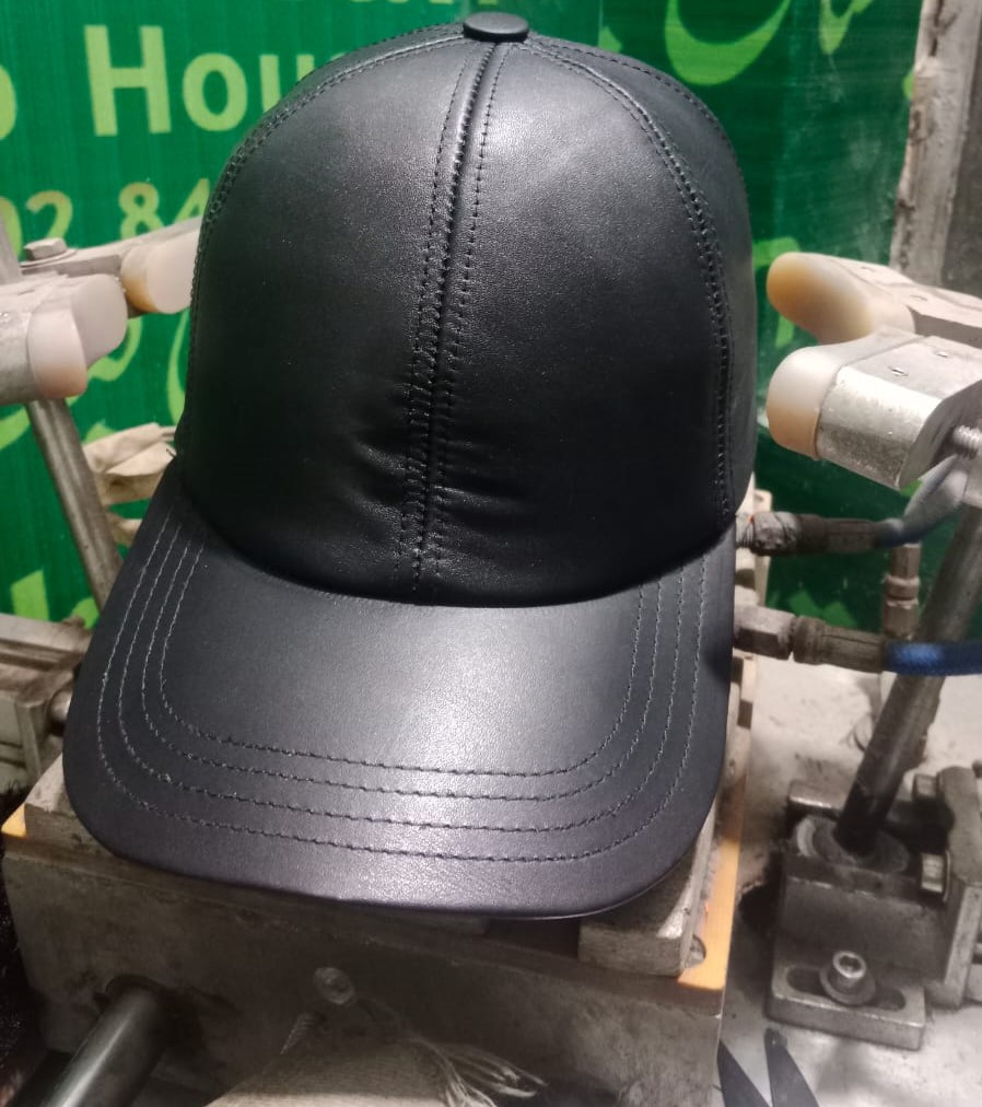 Black Leather Cap